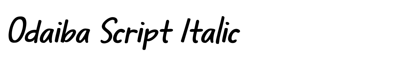 Odaiba Script Italic